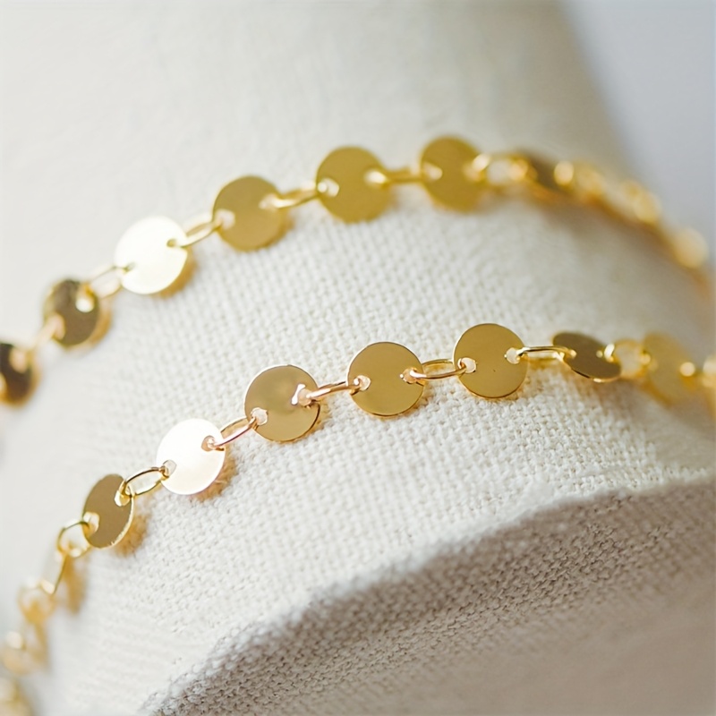 Women's Minimalist Round Link Chain Bracelet, Daily Wear